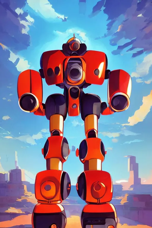 Image similar to metabots medabots medarotto medarot robot minimalist comics, behance hd by jesper ejsing, by rhads, makoto shinkai and lois van baarle, ilya kuvshinov, rossdraws global illumination ray tracing hdr radiating a glowing aura