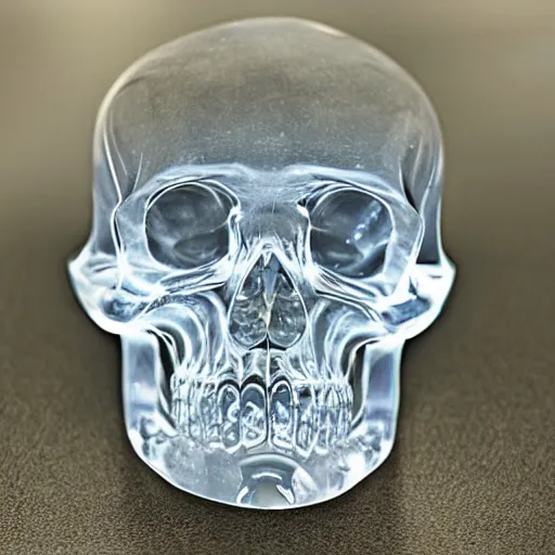 Prompt: a crystal skull