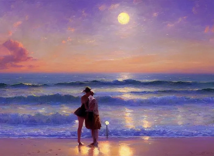 Image similar to beach moonlight by vladimir volegov and alexander averin and delphin enjolras