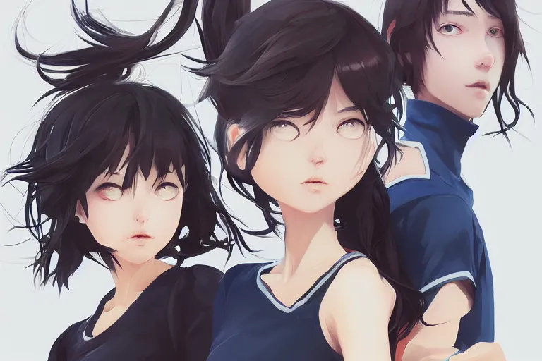 Prompt: badminton, expert high detail concept art character design, perfect proportions defined faces, vivid colors, photorealistic shaded lighting poster ilya kuvshinov, katsuhiro, makoto shinkai, wlop, loish and clamp style, trending on art station, best selling artist