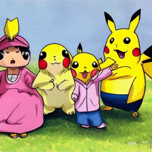 Image similar to pikachu family portrait