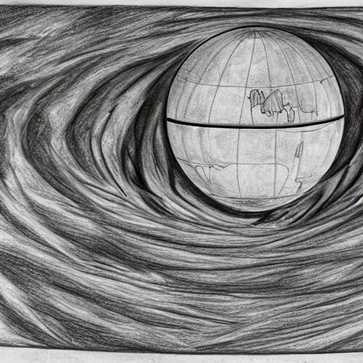 Image similar to a drawing of an uninhabitable earth