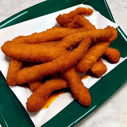 Prompt: fried dog tenders