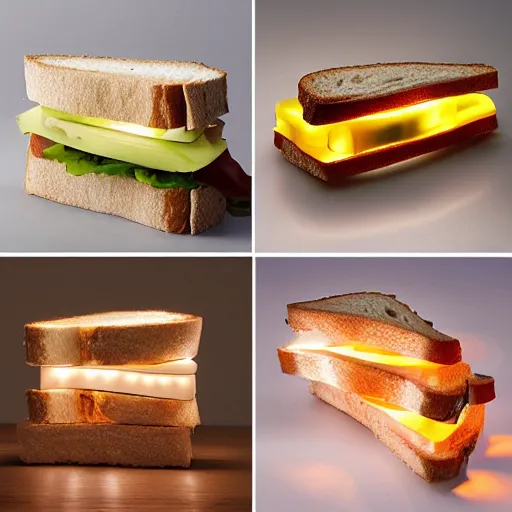 Image similar to sandwich of led lights