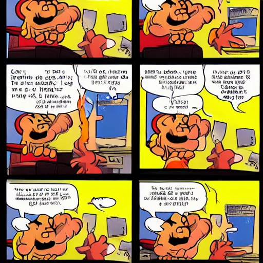 Image similar to a garfield comic featuring a ( ( sock drawer ) ) on fire