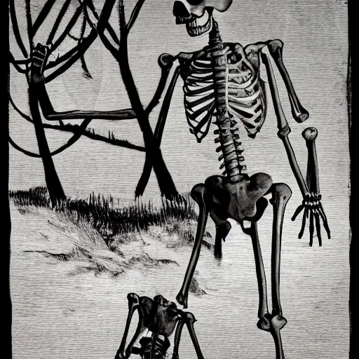 Image similar to The skeletal man behind you