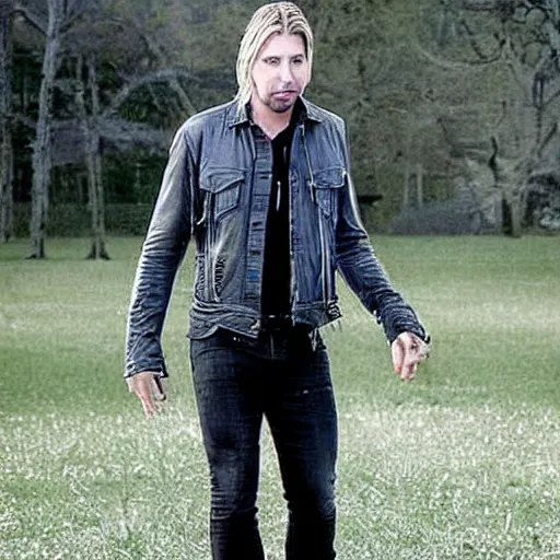 Image similar to chad robert kroeger of nickelback in the music video for the song photograph, look at this photograph meme