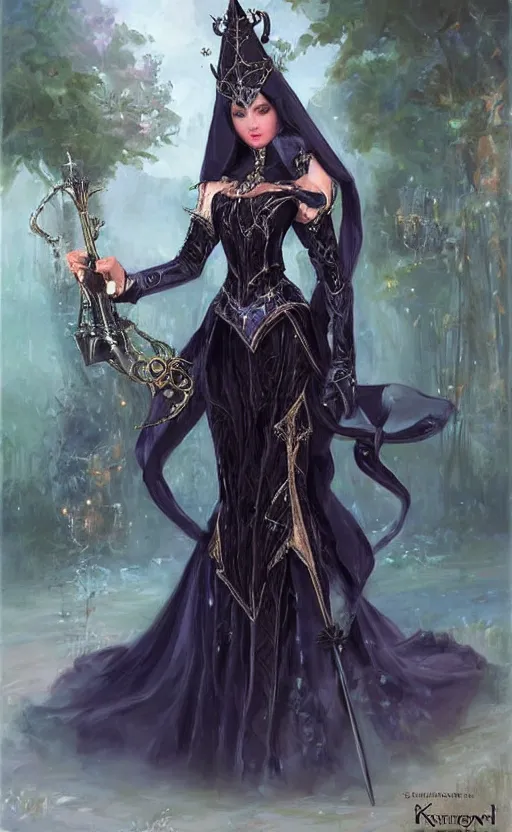 Image similar to Alchemy Imperial Princess knight gothic girl. By Konstantin Razumov, highly detailded