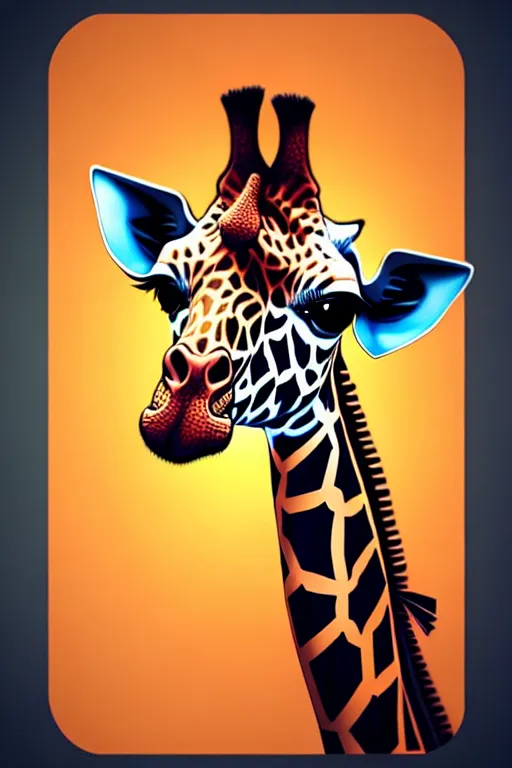 Image similar to isometric Giraffe by Artgerm and WLOP, Pixiv