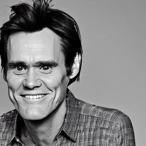 Image similar to a portrait of jim carrey wearing mechanical implants