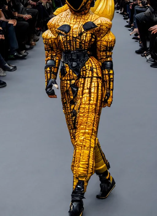 Image similar to hyperrealistic and heavy detailed balenciaga runway show of mortal kombat, leica sl 2 5 0 mm, vivid color, high quality, high textured, real life