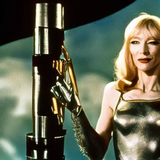 Image similar to cate blanchett as barbarella (1968),poster