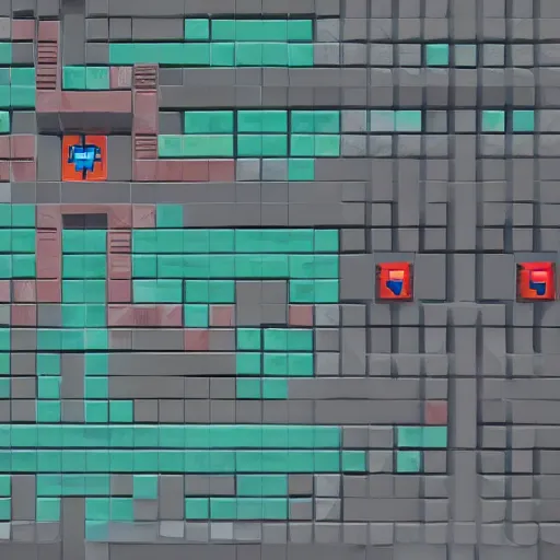 Prompt: tilemap topdown action rpg futuristic , voxel art digital art hd 8k