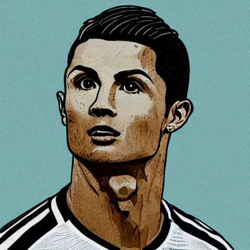 Image similar to cristiano ronaldo by leonardo da vinci