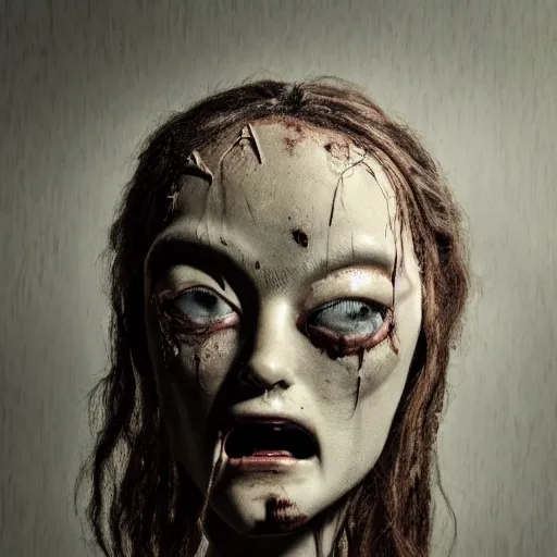 Image similar to siren head in a horror movie, creepy setup 8k