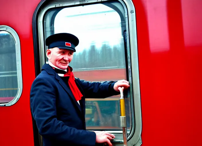 Image similar to train driver of the Russian Railways