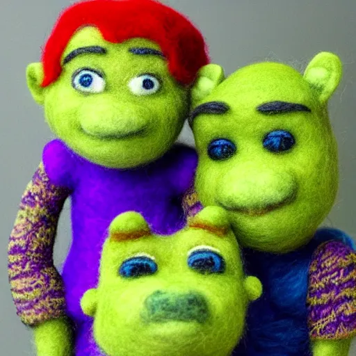 Image similar to shrek needle felted + needle felting art