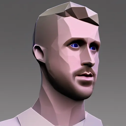 Prompt: a low poly source engine game model of Ryan Gosling