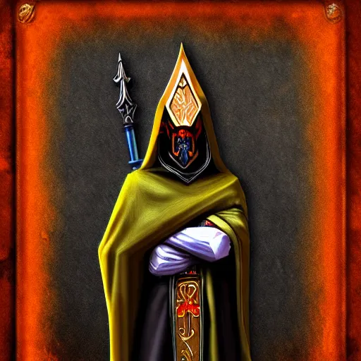 Image similar to « war hammer priest, digital art »