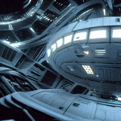 Prompt: the Nostromo spaceship of the Alien movie
