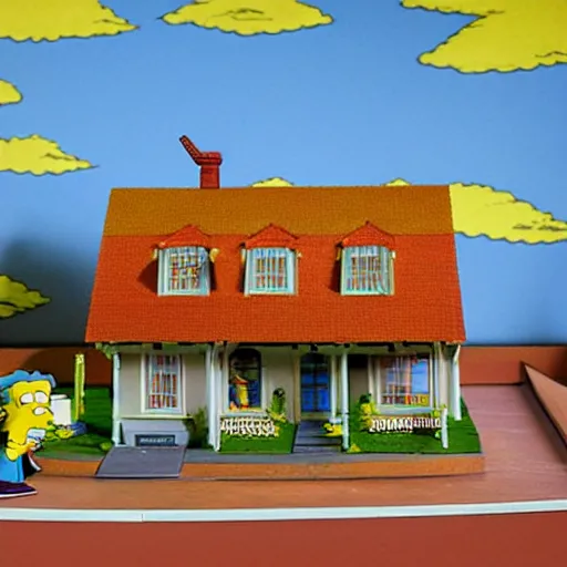 Image similar to Diorama of the house in The Simpsons