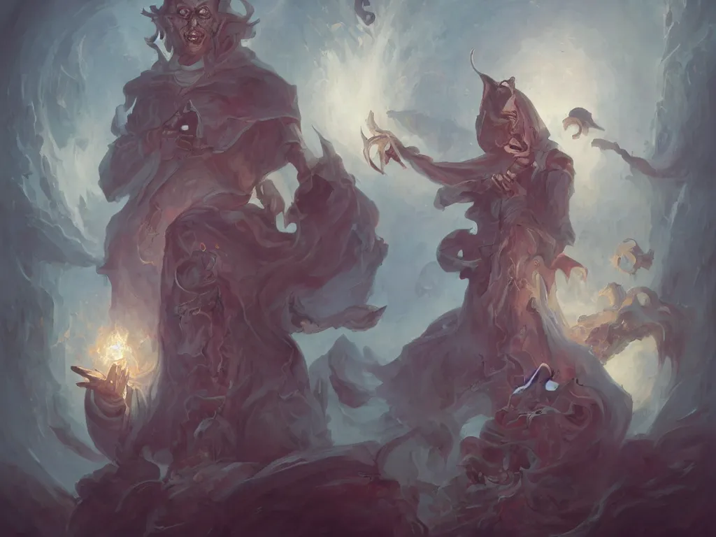 Image similar to portrait of the necromancer by peter mohrbacher