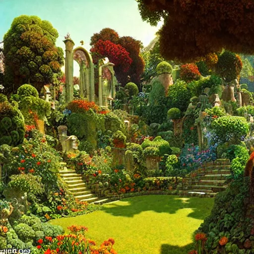 Prompt: highly detailed vegetable garden las pozas, lots of leaves, fence line, detailed. rule of thirds. intricate. sharp focus. wide angle. unreal engine 8 k. painting by maxfield parrish. wlop. greg rutkowski.