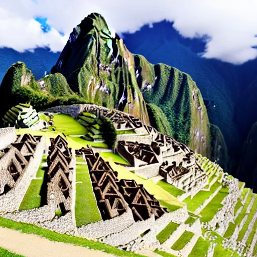 Image similar to machu picchu being built by the incas