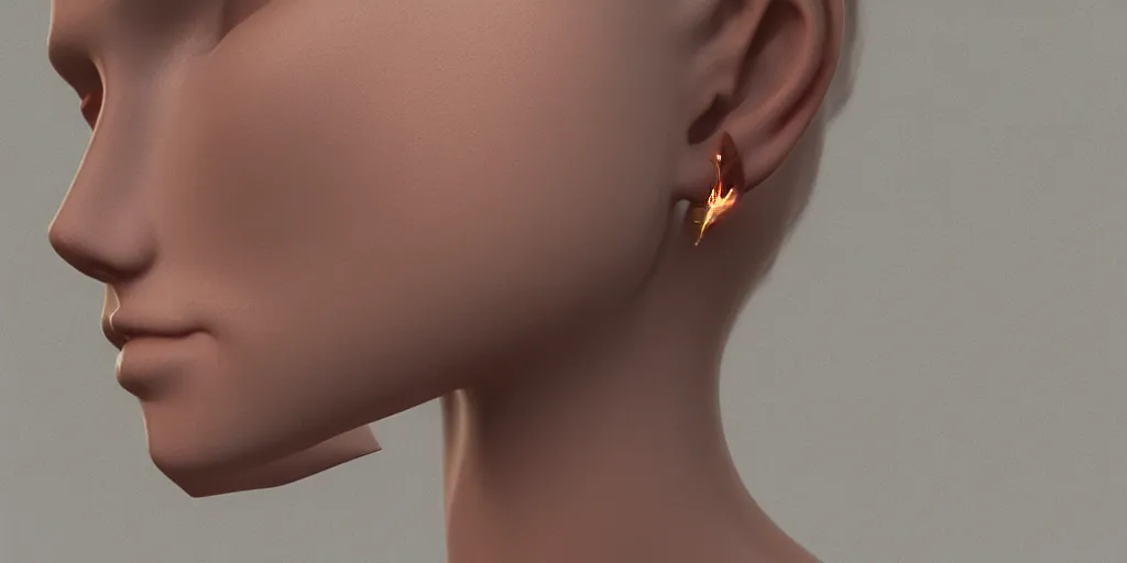 Image similar to simple earring design, jewelry design, wood, nordic, material, product design, trending on artstation, cgsociety, photo realistic, art by gerald brom, greg rutkowski and artgerm and james jean and zdzisław beksinski, 8 k, unreal engine, c 4 d