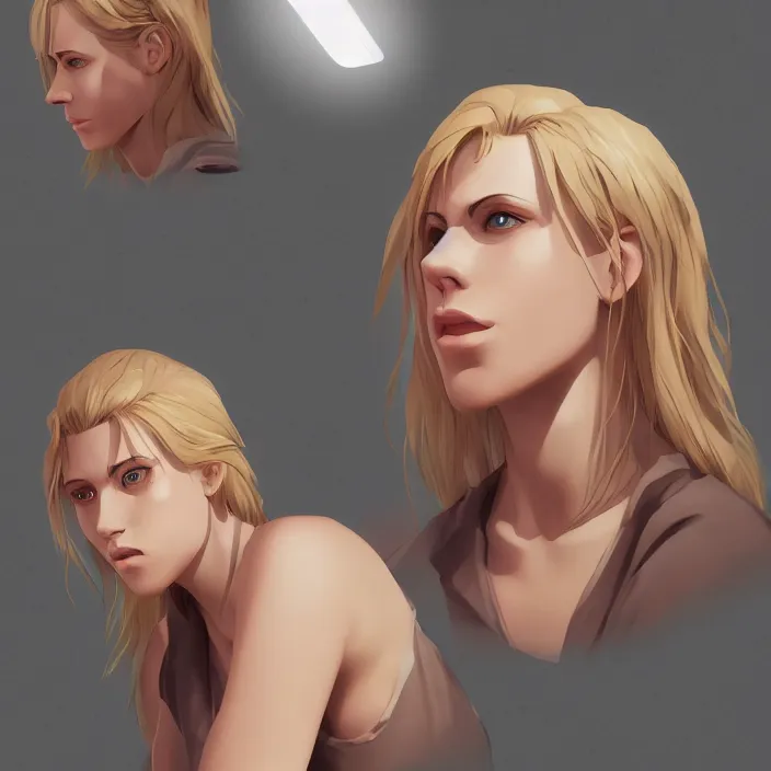 Image similar to annie leonhart, au naturel, digital art, trending in artstation, cinematic lighting, studio quality