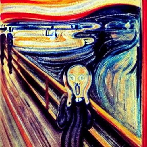 Prompt: the world wide web painted by edvard munch.