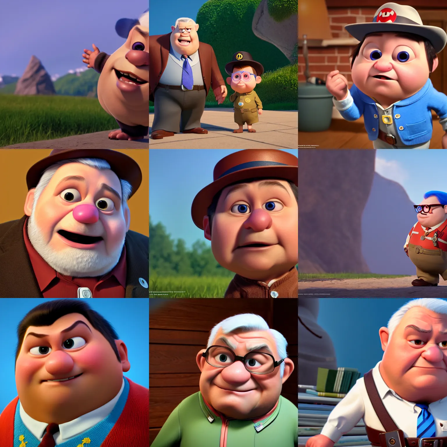 Prompt: lech kaczynski as a pixar disney character from up ( 2 0 0 9 ), unreal engine, octane render, 3 d render, photorealistic