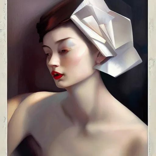 Prompt: listening, art by bofeng lin, tamara de lempicka, wlop