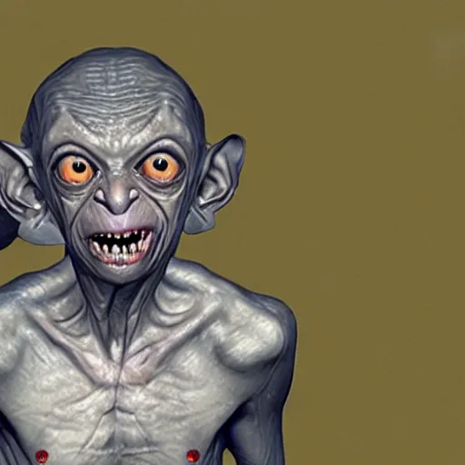 Image similar to gollum twitch streaming, realistic