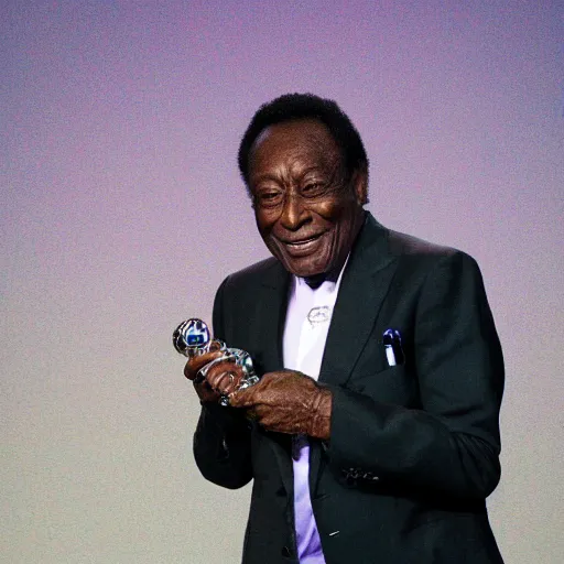 award winning medio shot photo of pele in danilo's, Stable Diffusion