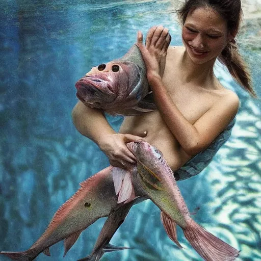 Image similar to fish and human hybrid