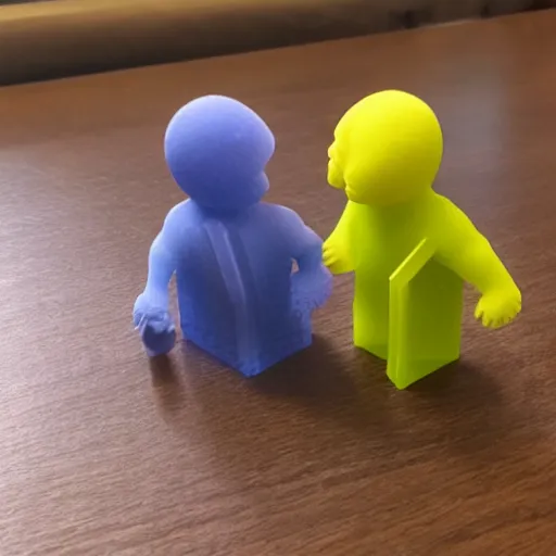 Prompt: photo of a 3 d resin printed toy