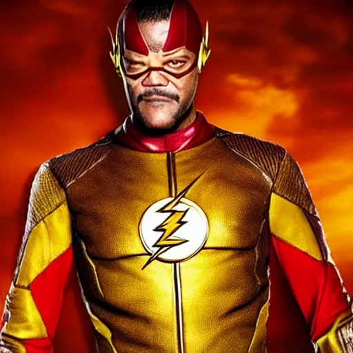 Prompt: Laurence Fishburne as the flash