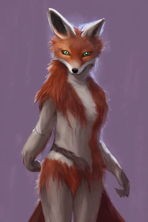 Image similar to an anthropomorphic medieval fox with a fluffy tail, backlighting, trending on artstation, digital art, furry art, trending on furaffinity, fantasy art, by kawacy