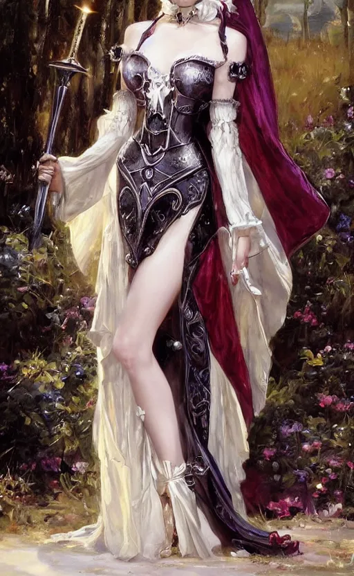 Image similar to Alchemy Imperial Princess knight gothic girl. By Konstantin Razumov, highly detailded