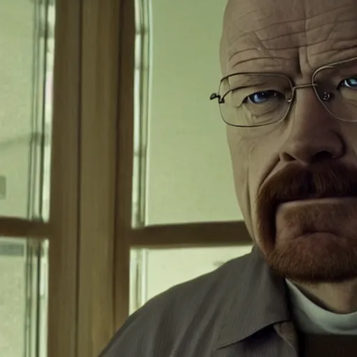 Prompt: a still or walter white in spirited away,