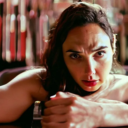 Image similar to movie still of gal gadot, cinematic composition, cinematic light, criterion collection, by gaspar noe