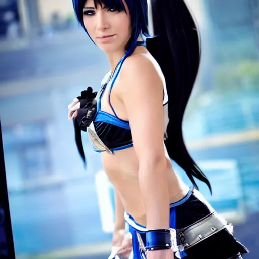 Prompt: supermodel girl cosplay as rinoa from final fantasy