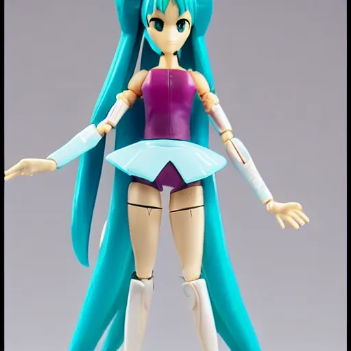 Image similar to 1 9 8 0 s kenner style action figure of hatsune miku, 5 points of articulation, full body, 4 k, highly detailed