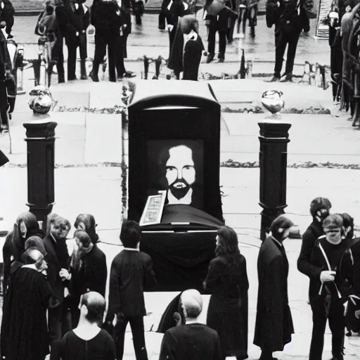 Image similar to john lennons funeral