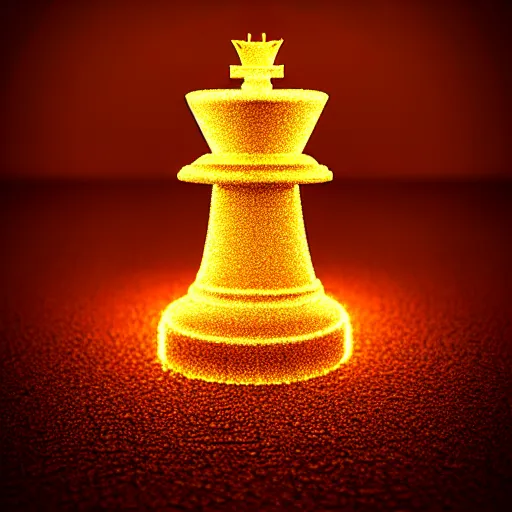 Prompt: vintage instamatic photo of a queen chess piece made of led lights, Puddles, sand, Isometric 3D Fantasy, smooth 3D Illustration, Cinematic Matte Painting, volumetric lighting ,