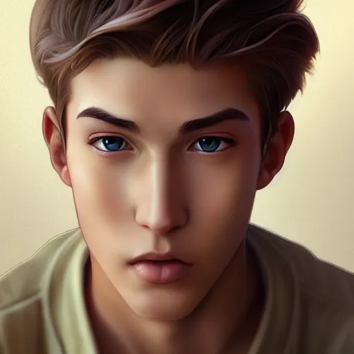Prompt: young man with short, ash blond hair, path traced, highly detailed, high quality, digital painting, by don bluth and ross tran and studio ghibli and alphonse mucha, artgerm, tankoban, 4 k, fantasy painting, pixar animation style, rossdraws, wlop, sylvain sarrailh