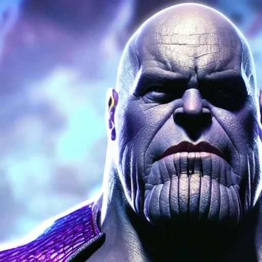 Image similar to Thanos in Morpheus 4K quality super realistic