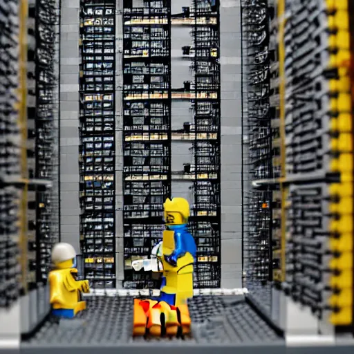 Image similar to lego data center ( eos 5 ds r, iso 1 0 0, f / 8, 1 / 1 2 5, 8 4 mm, postprocessed, bokeh )