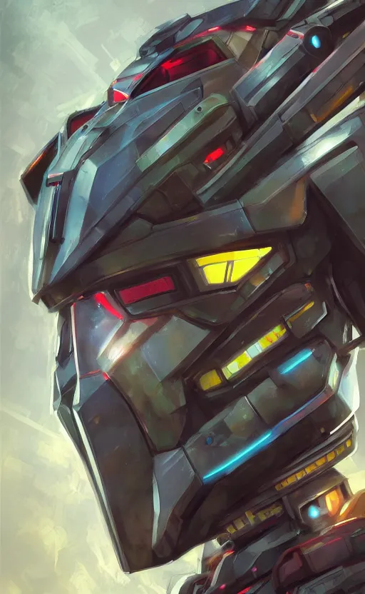 Prompt: upper half portrait of army mecha robot, art by stanley artgem lau, highly detailed, digital painting, concept art, illustration, smooth sharp focus, intricate, symmetry, artstation, colourful,